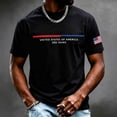 thumbnail image 2 of WEIWEN Patriotic Tshirts Shirts for Men 250th Anniversary USA Shirt 4th of July America 250 Years T Shirts for Man Summer Outfits Mens Independence Day Tee Black, M, 2 of 4
