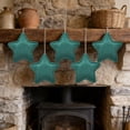 thumbnail image 4 of 5Pcs Star Ornaments for Home Decor Small Velvet 4.92 Inch Christmas Star Ornaments Hanging Decorations Neutral Boho Flocked Farmhouse Holiday Decor, 4 of 7