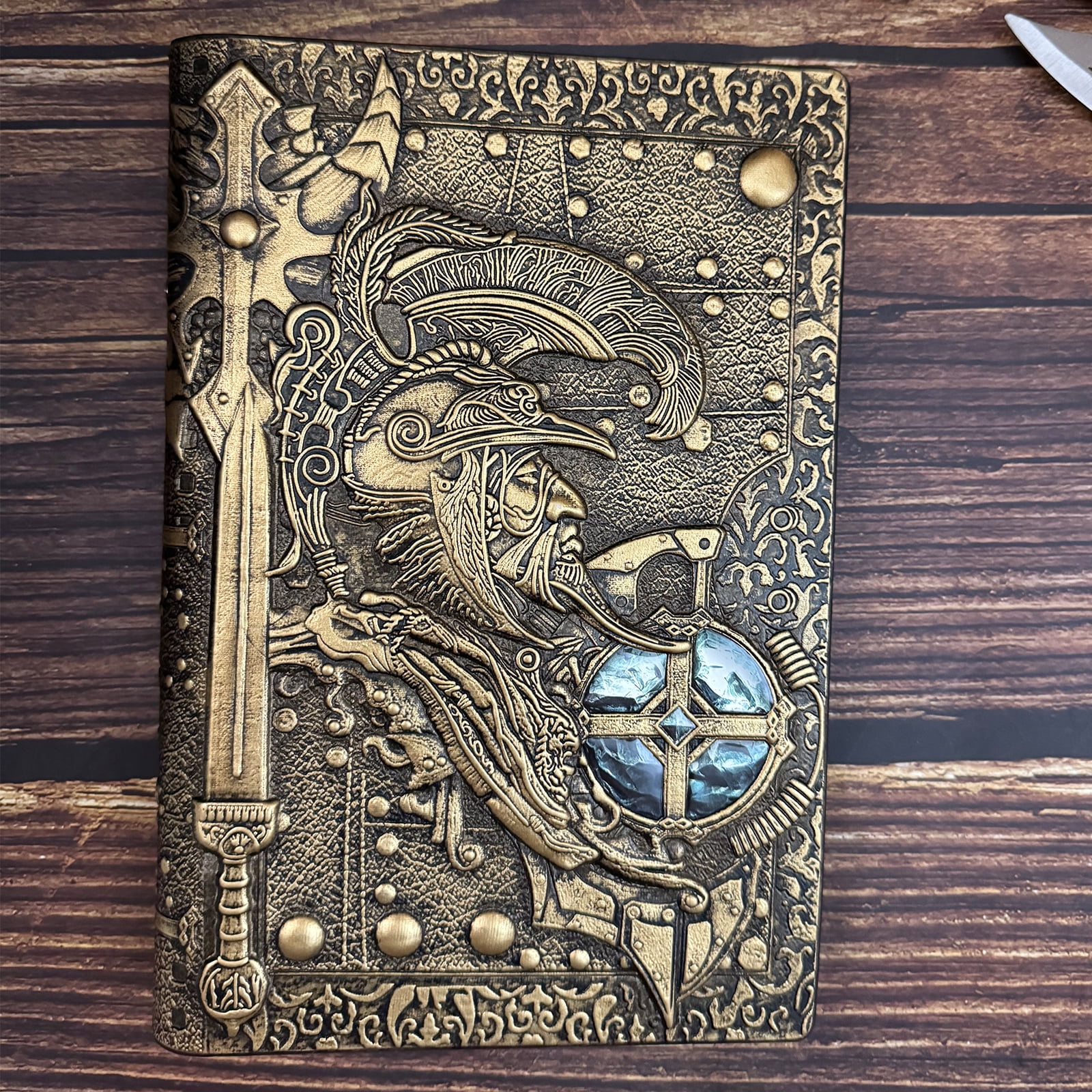 3D Embossed Journal Writing DND Notebook,with Filler blank Paper Set.Handmade Leather Daily Notepad Sketchbook,Travel Diary,for D&D Campaign Journal Dungeons and Dragons accessories Gifts