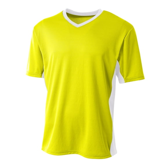 A4 Liga Soccer Jersey For Men in Safety Yellow White | N3018