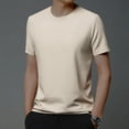 thumbnail image 3 of Men's Casual Solid Color Crew Neck Waffle Grid Short Sleeve T-Shirt, 3 of 7