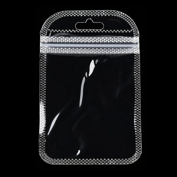 50 pc Transparent Plastic Zip Lock Bags Resealable Packaging Bags Rectangle Clear 11x7x0.02cm Unilateral Thickness: 2.3 Mil(0.06mm)