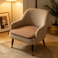 thumbnail image 5 of FEOLGEHLY 16.54x15.75in U-Shaped Linen Dining Chair Cushion, Thick Non Slip Horseshoe Seat Pad for Home Kitchen Office, Coffee, 5 of 6