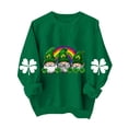 thumbnail image 2 of St. Patrick's Day Sweatshirt for Women Clover Heart Graphic Crewneck Long Sleeve Loose Fit Soft Breathable Festival Apparel Holiday Party Gift, 2 of 5