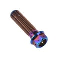 thumbnail image 3 of Wanyifa Titanium Bolt M6x10 15 20 25 30 35 40 45 50 55 60mm Flange Head With Hole Hex Screw for Bike,M6x40 mm,Blue,4 Pcs, 3 of 7