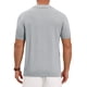 thumbnail image 3 of Camisa polo de punto texturizado para hombre, cuello en V, de manga corta, casual, para golf, talla L, gris claro, 3 of 6