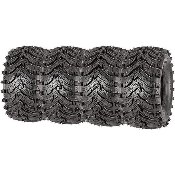 SUPERGUIDER Full Set of 4 ATV tires 24x812 Front & 24x1110 Rear 24x8x12 24x11x10 UTV Tire