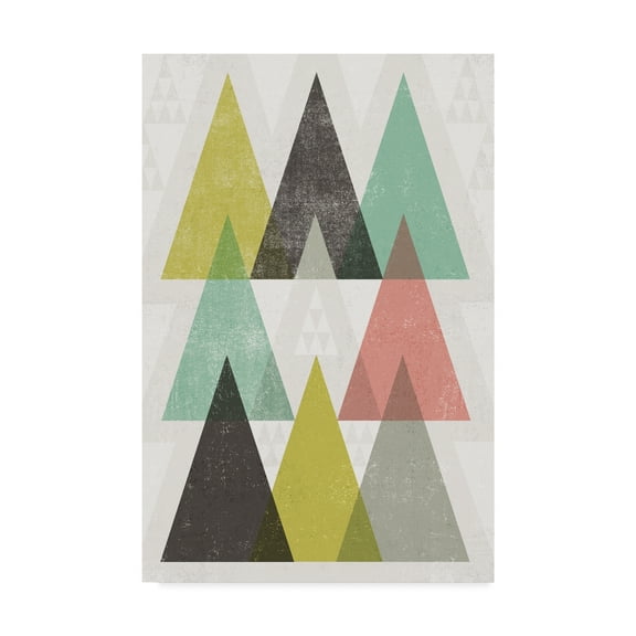 Trademark Fine Art 'Mod Triangles IV' Canvas Art by Michael Mullan