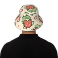 thumbnail image 5 of Salouo Frog Hold Strawberry Print Unisex Bucket Hat, Outdoor Summer Beach Fishing Sun Hat Fun Outdoor Vacation Hat for Men Women Teens,Reversible Double-Side-Wear, 5 of 6