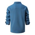 thumbnail image 3 of Chaqueta lavada de manga larga para hombre: camisa informal elástica de negocios, color patchwork, mezcla de poliéster, apta para todas las estaciones, 3 of 3
