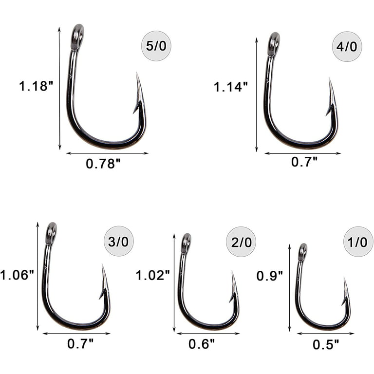 Fishing Hooks 420 Stainless Steel Fishing Hooks Tuna Super Strong Big Game  Fishing Hooks for Saltwater Freshwater Fishing Tackle Accessories, Hooks 
