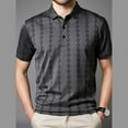 thumbnail image 3 of DDAPJ pyju Mens Printed Polo Shirt Business Casual Collared T-Shirt Short Sleeve Performance Moisture Wicking Golf Polos Liquidación Hoy Prime Dark Gray XXXL, 3 of 5