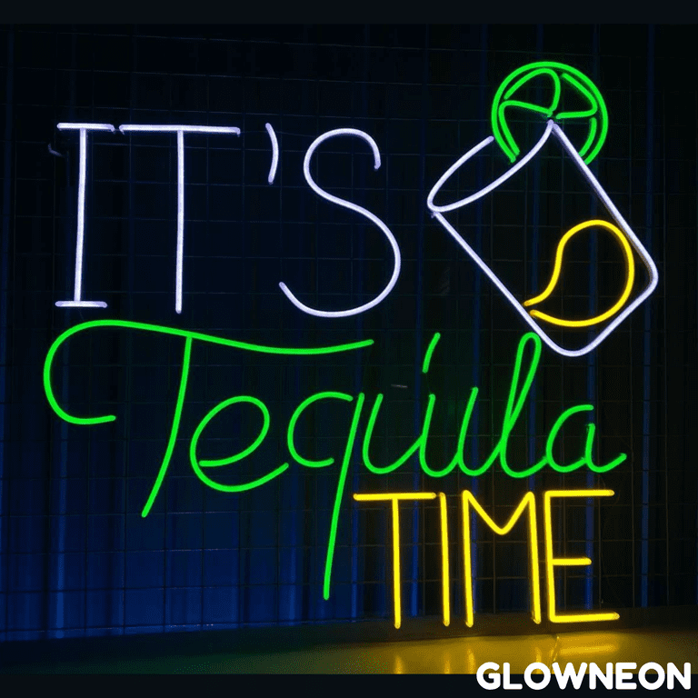 Tequila Is A Good Idea Neon Sign – Dimmable LED Wall Art For Bars, Man Caves, Parties, And Music Festivals (USB Powered)