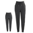 thumbnail image 4 of Mujeres Fitness Fitness Joggers Poliéster Pantalones De Chándal Sueltos Para Correr Gris, 4 of 7