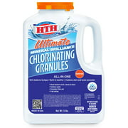 hth 7-in-1 Mineral Brilliance Chlorine Granules, Algae Control for Cleaner Swimming Pools, 5 lbs