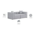 thumbnail image 2 of Meridian Furniture Cube Grey Durable Linen Modular Sofa, 2 of 9