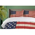 thumbnail image 4 of Ambesonne USA Duvet Cover Set, Independence Day in July, 2-Calking, Cream Red Navy Blue, 4 of 7