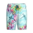 thumbnail image 4 of Easygdp Dragonfly Floral Men's Short Pajama Pants, Sleep Shorts, Household Pants, Casual Pants with Pockets - X-Large, 4 of 9