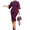 Reddish Brown, variant on Women Elegant Peplum Midi Dress 3/4 Puff Sleeve Mock Neck Bodycon Pencil Sheath Business Work Church Cocktail Dresses