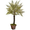thumbnail image 1 of Nearly Natural 9487 6 in. Fern Artificial Plant in Brown Planter, 1 of 1