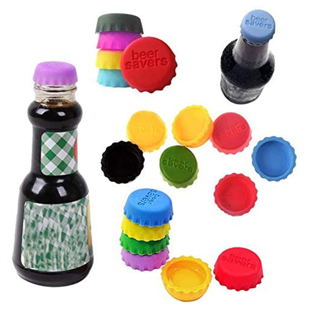 Bottle Cap Cover Lid Stopper Cork Silicone Wine Beer Saver Capsule Fresh 6PC Set 