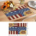 thumbnail image 6 of 4th of July Placemats Set of 8 Independence Day Sunflower Blue Red Place Mats Indoor Wipeable Table Mats Washable Cloth Dining Table Placemats for Kitchen Holiday Party Home Decor 13x19 Inch, 6 of 9