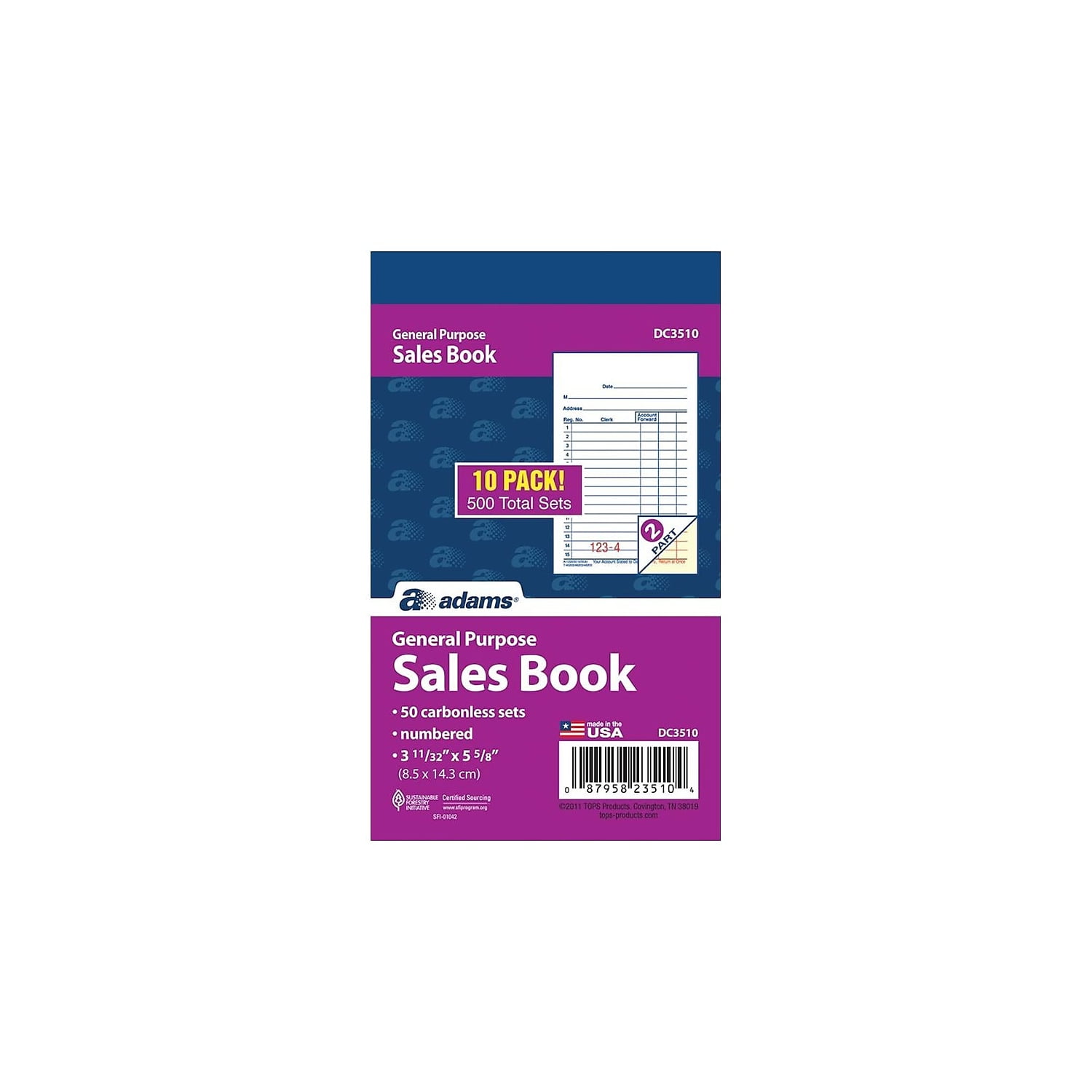 MGC　Visier Booklet a Tract 【非売品】 Adams Small Business Carbonless Invoice & Receipt Sales Book