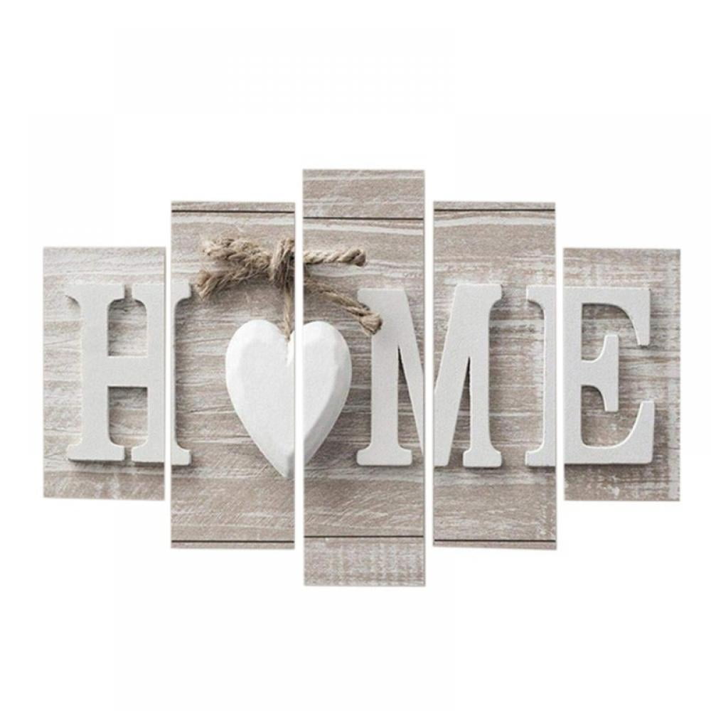 EFINNY Decorative Painting Home Sweet Heart Wall Art 25 x 50 cm Canvas Prints
