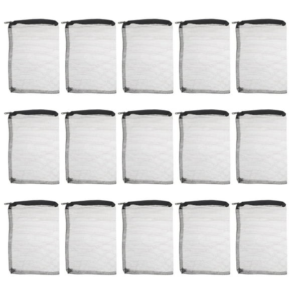 EeaseMX 15 bolsas de filtro para acuario, prácticas bolsas de malla con cremallera para filtros de acuario.