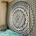 thumbnail image 5 of NUZYZ Mandala Bohemian Yoga Mat Beach Towel Shawl Blanket Indian Wall Hanging Tapestry Blue, 5 of 7