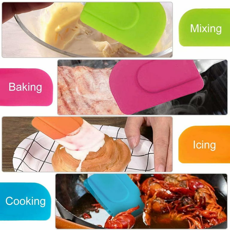 Silicone Spatulas, Rubber Spatula Heat Resistant Non-Stick Flexible  Scrapers Baking Mixing Tool (4 Piece)
