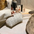 thumbnail image 4 of Sac de Rangement pour Rouges à Lèvres en Tweed à Fermeture Éclair, Grande Capacité, avec Poignée, pour Femmes et Filles, 4 of 9