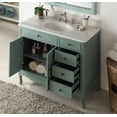 thumbnail image 3 of Benton Collection 38" Vintage Blue Cottage Bathroom Vanity with White Marble Top, 3 of 6