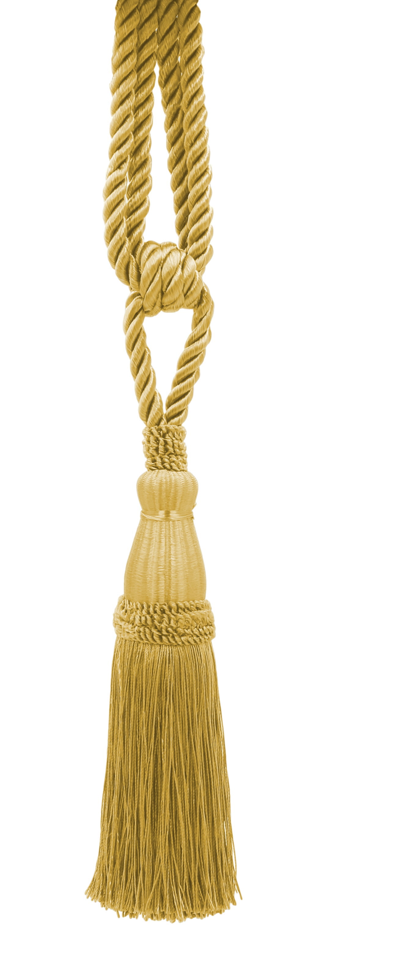 Set of 4 Elegant Light Gold Curtain & Drapery Tassel Tieback8 1/2 Inch