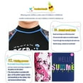 thumbnail image 6 of Cientrug Kids Wetsuit Long Sleeve Surfing Clothes Sun Resistant Child Wet Suit Kid Swim Clothing Swimming Wear for Boys Girls Wearing Black, Girl XL, 6 of 6