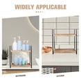 thumbnail image 3 of WEUVEB Sturdy Wood 2 Tier Cosmetic and Spice Rack Shelf for Bathroom Countertop Storage, 3 of 8
