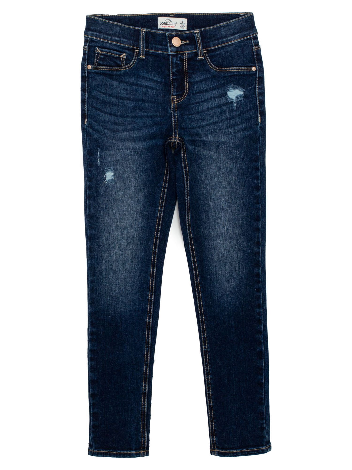 Jordache Girls Destructed Super Skinny Jean, Sizes 5-18 & Slim