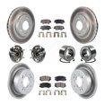 thumbnail image 1 of Transit Auto Front Rear Hub Bearing Assembly Coated Disc Brake Rotor and Ceramic Pad Kit (10Pc) for Car 2010 Hyundai Elantra Sedan with Non-ABS From 03 23 10 - Left Right (Driver Passenger) KBB-108482, 1 of 10
