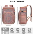 thumbnail image 3 of Mandala Floral Insulated Backpack Cooler, Leak Proof Waterproof Lunch Backpack, Psychedelic Geometric Abstract Dreamy Pattern Cooler Bag for Picnic Camping Beach Trip, 3 of 6