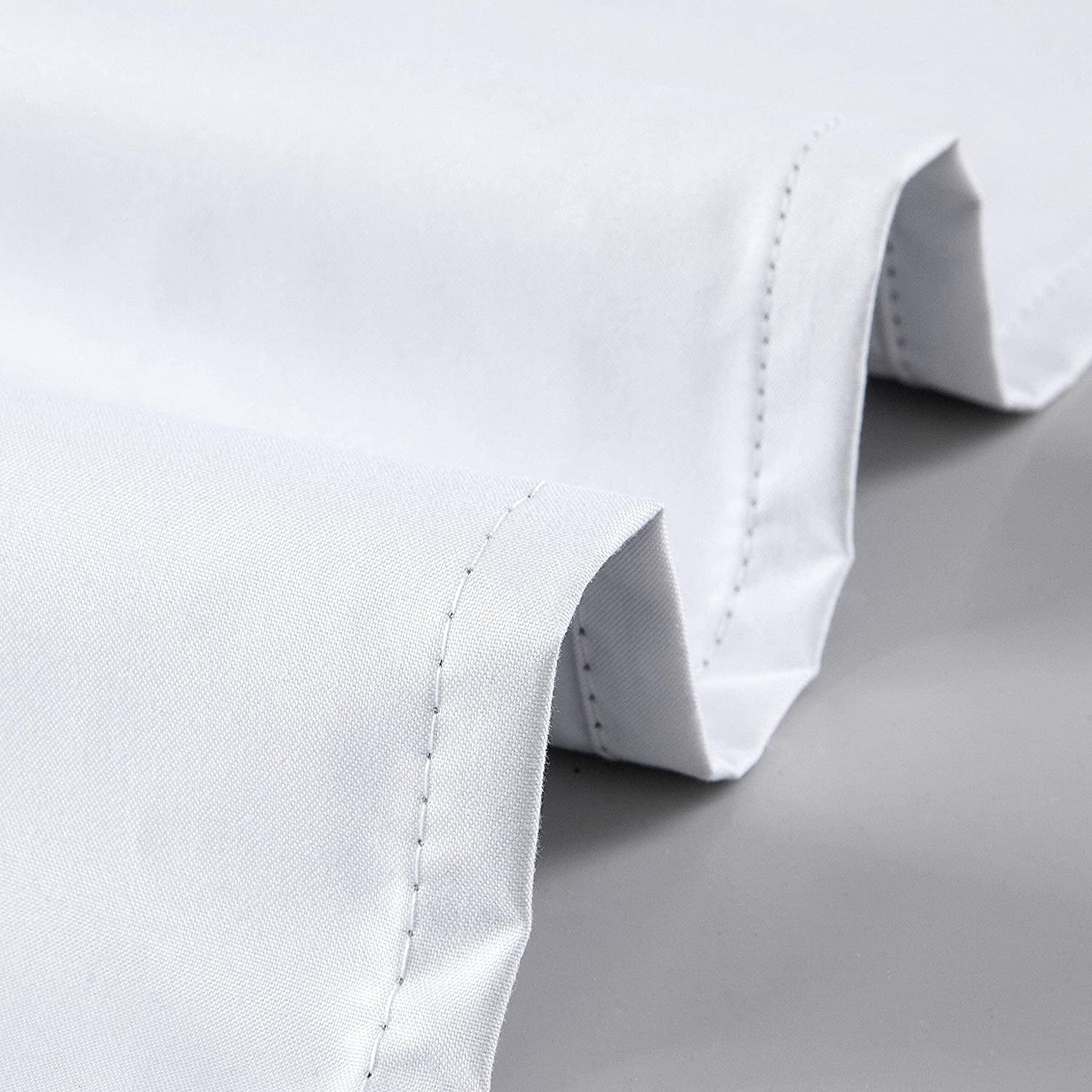Short Window Curtains Tiers for Kitchen - Insulated 100% Blackout Curtains 24 inch Length for Bathroom Basement Window, White