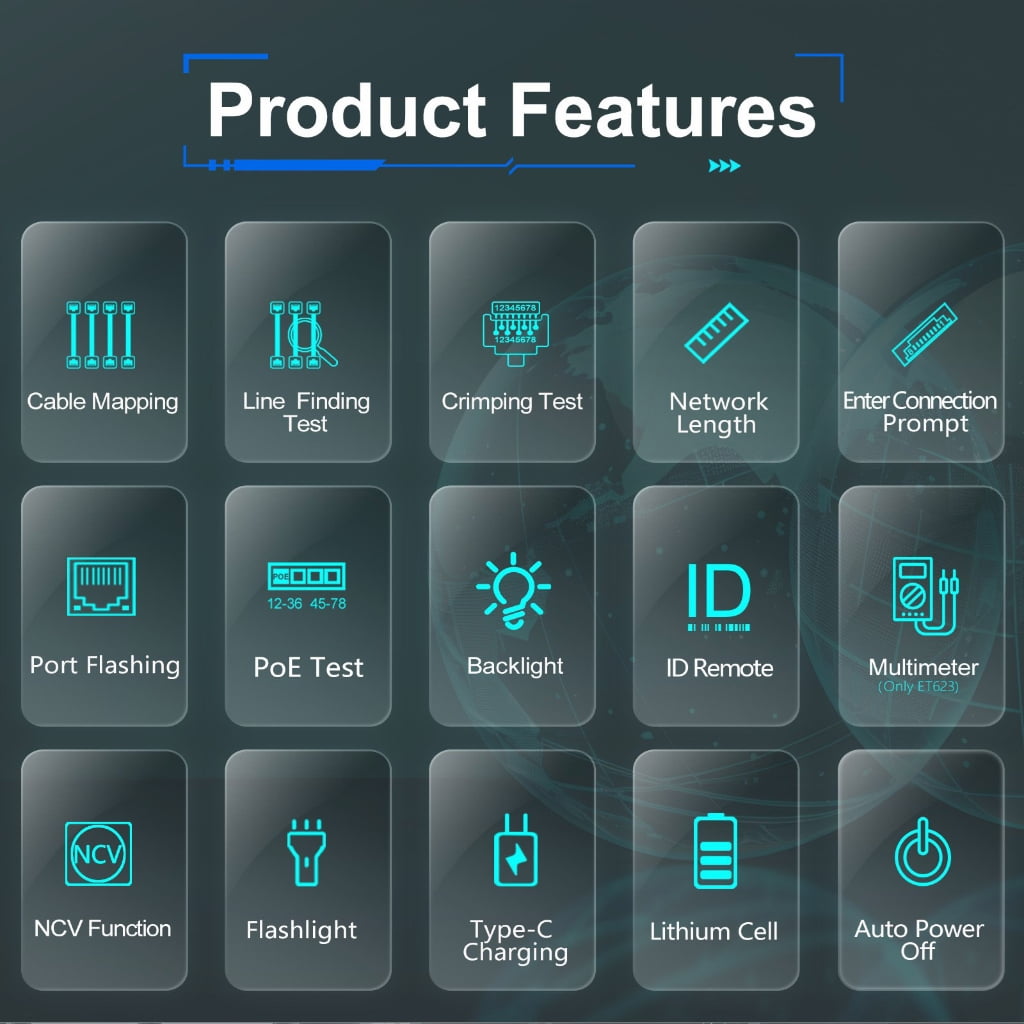 MOMOJIA Integrated Multifunctional Voltage Meter Networks Line Trackers Tester Tool For Professional Electricians And Engineers
