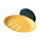 thumbnail image 5 of Jabonera sin perforaciones, accesorios de baño, jabonera, bandeja, caja de jabón montada en la pared amarillo, 5 of 9
