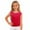 Red, variant on Girls Sequins Crew Neck Dance Tops Metallic Sparkle Sleeve Pullover Jazz Latin Hop Modern Dance Vest Stage Performance Clothes (Black,10Y)