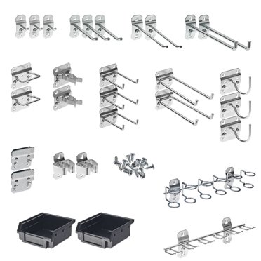 Triton LockHook Steel Pegboard Hook Kit – 46-Piece Assortment For Heavy-Duty Garage & Workshop Organization