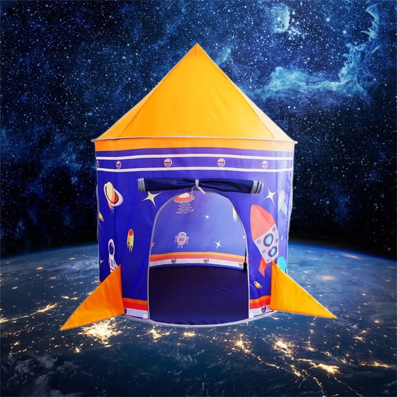 Spacecraft Through The Kids Play Tent For Boys Toddler 1-6 Years Outdoor Indoor Playhouse