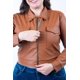 thumbnail image 4 of Chamarra corta de vinipiel Roman Fashion /Tallas Extras, 18048 (Chedron) cafe 38, 4 of 5