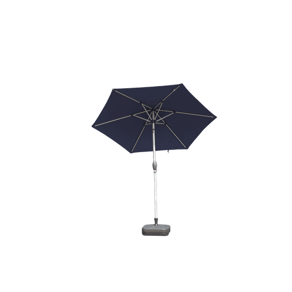 CoSoTower 7.5FT Patio Umbrella, Outdoor Table Umbrella with Push Button Tilt and Crank, UV Protection Waterproof Market Sun Umbrella with 6 Sturdy Ribs for Garden, Deck, Backyard, Pool (Navy Blue)