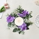 thumbnail image 4 of Candelabro para mesa de comedor, hogar, simulación de flores bordadas, vela, copa, candelabro, corona, decoración, fiesta, boda, aniversario, corona, candelabro, 4 of 7