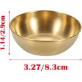 thumbnail image 4 of ABPETE 8Pcs 3.3inch Stainless Steel Sauce Dishes Round Mini Individual Saucers Bowl, Seasoning Dishes Sushi Dipping Bowl Appetizer Plates, for Sushi,Side Dishes,Dessert,Tomato Sauce,Soy,BBQ - Golden, 4 of 7