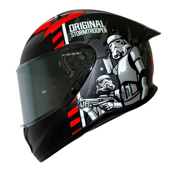 Casco Para motociclista Shaft Storm Negro Matte Rojo Talla S